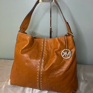 Authentic Michael Kors Purse!!! #00102 Tan Shoulder Bag with Braided Detail